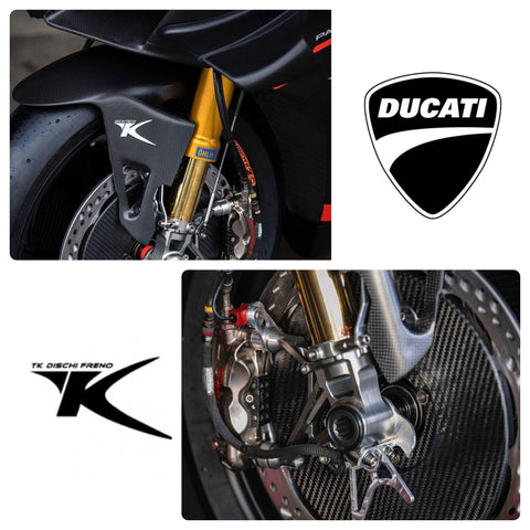 Tk Dischi Freno Evo Brake Rotor Set Ducati V4 Panigale V4R 1000Cc 2019> Carbon Discs