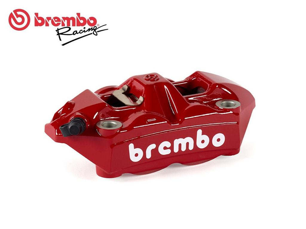 Brembo Racing Red Radial Brake Calipers M4 Monoblock 100Mm White Logo Brake Calipers