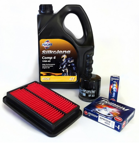 Honda Cbr 1000 Fireblade Silkolene Hiflo Ngk Comp 4 Service Kit Oil