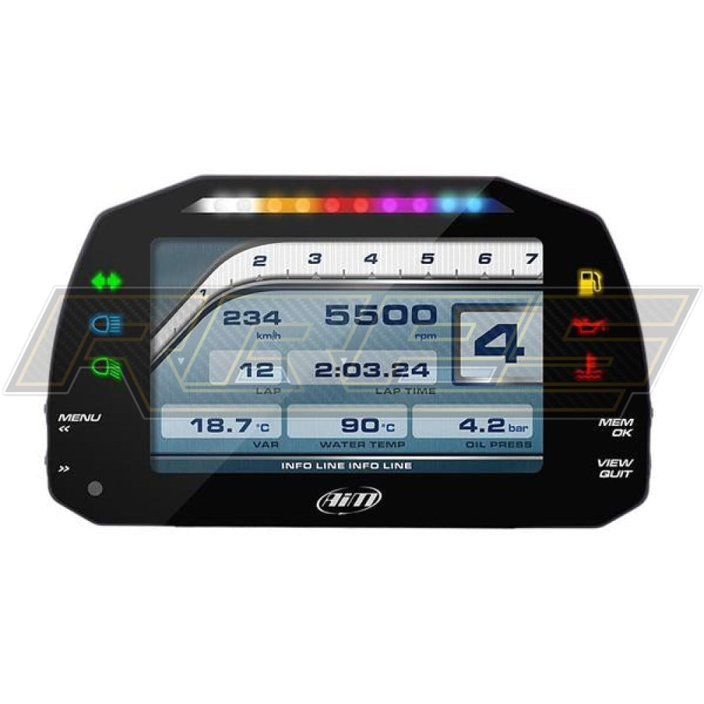 Aim Mxs Strada Motorcycle Racing Dash Display With Icons Data Systems
