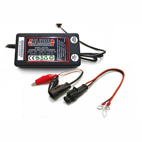 Aliant Battery | 12V 3Amp Lithium Charger With On Bike Wiring Kit