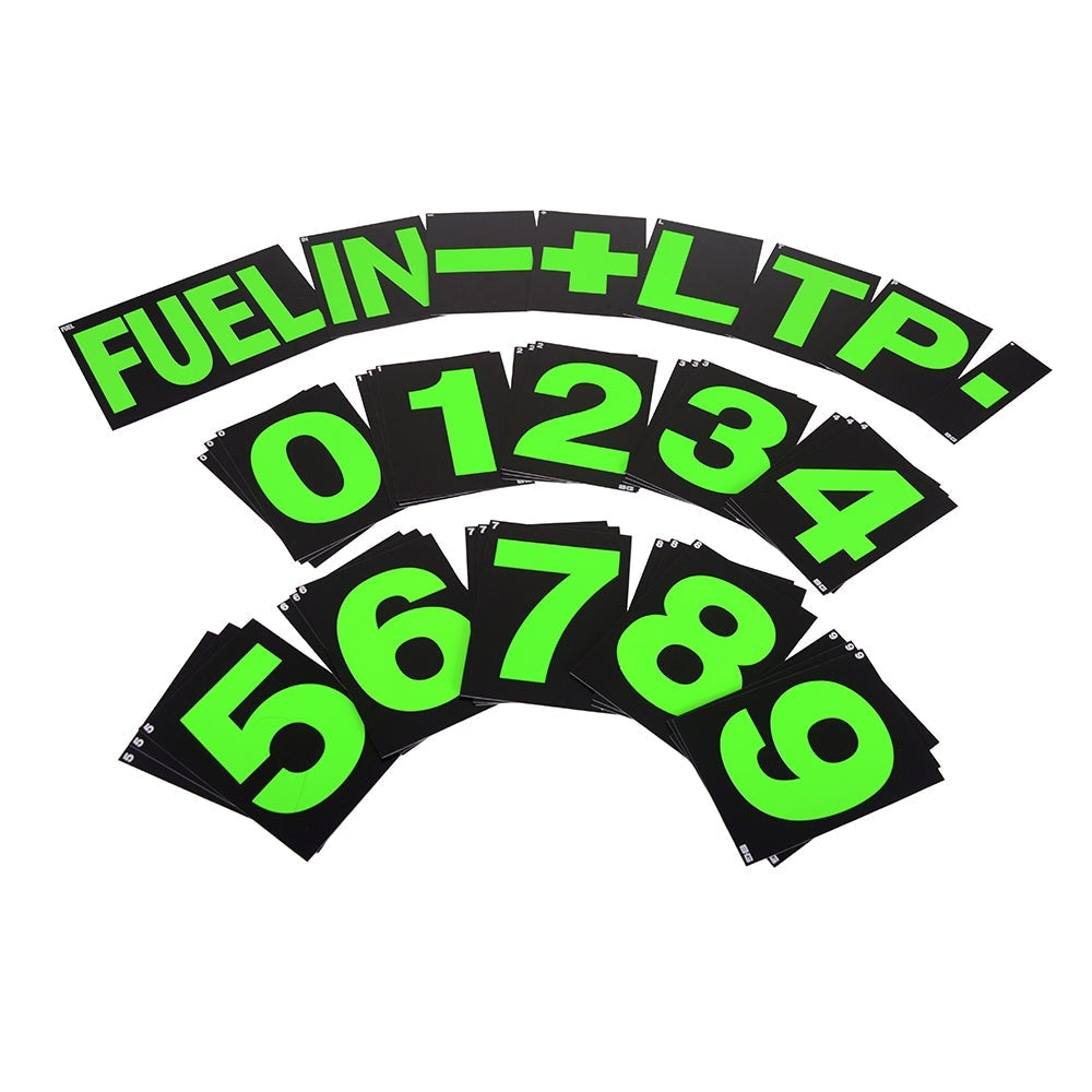 B-G Racing | Standard Green Pit Board Number Set