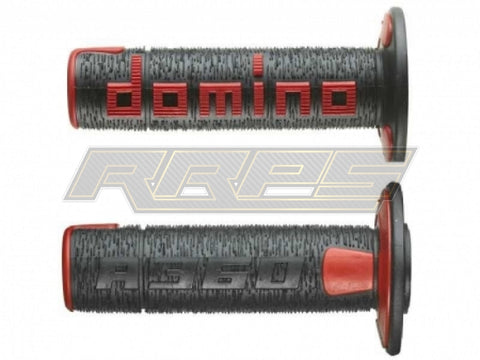 Domino A360 Off Road Grips - Black / Red